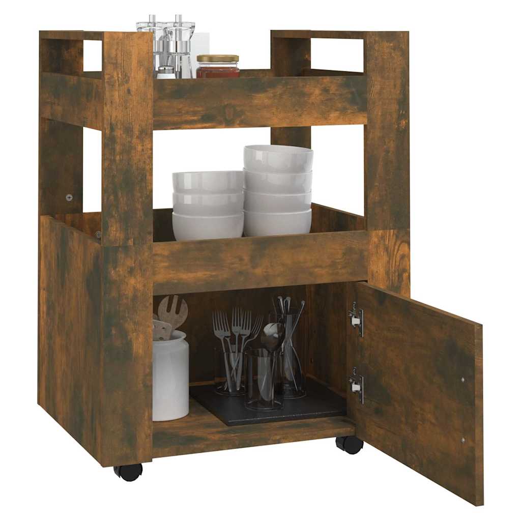 Carrello da Cucina 60x45x80 cm legno multistrato