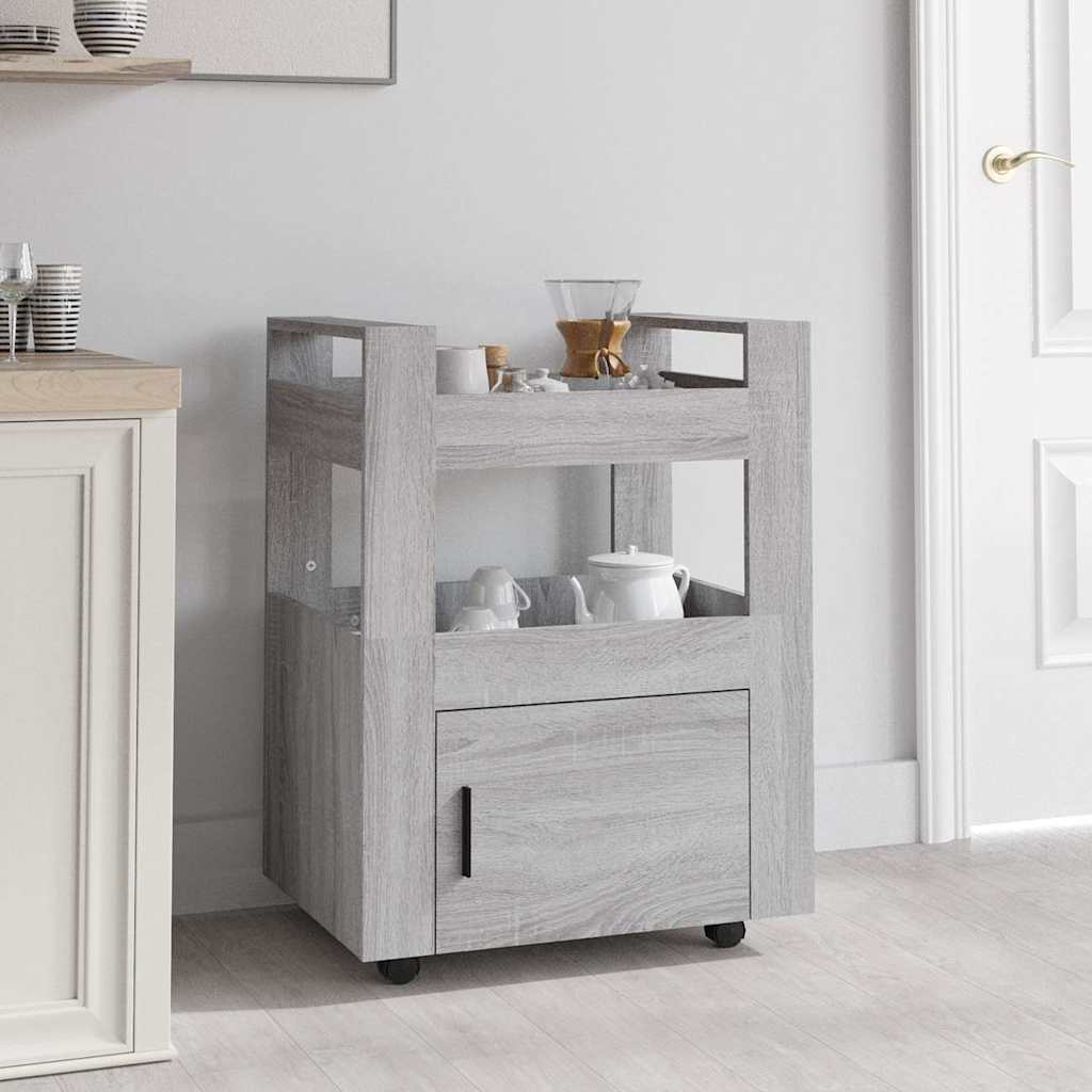 Carrello da Cucina 60x45x80 cm legno multistrato