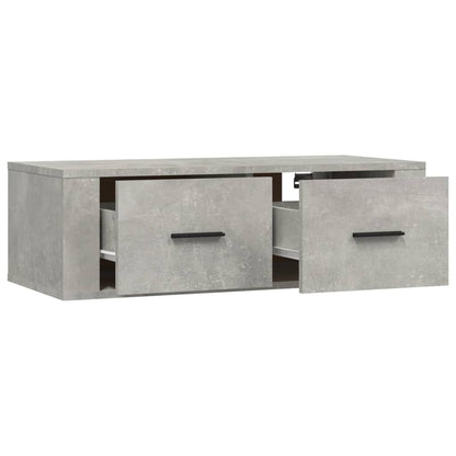 Mobile TV Pensile Grigio Cemento 80x36x25 cm Legno Multistrato