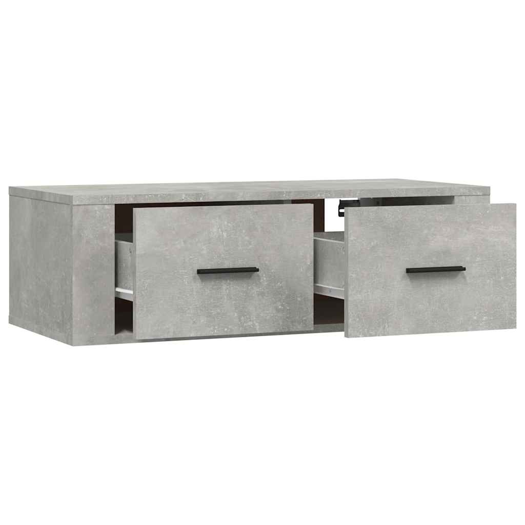 Mobile TV Pensile Grigio Cemento 80x36x25 cm Legno Multistrato