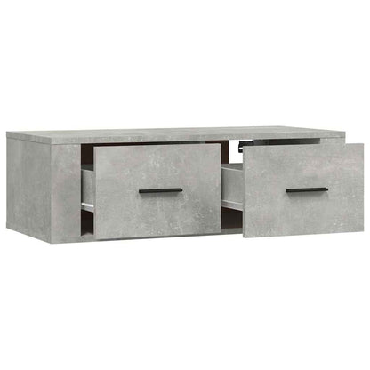 Mobile TV Pensile Grigio Cemento 80x36x25 cm Legno Multistrato