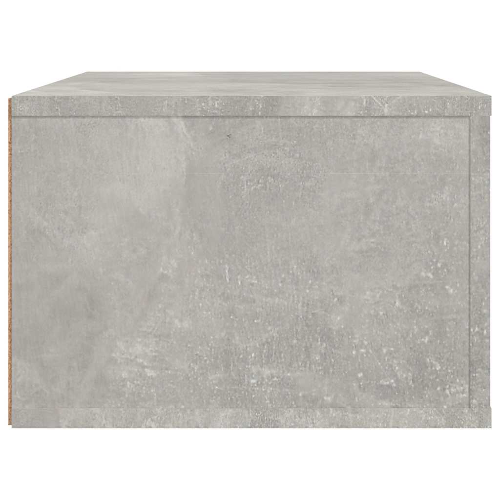 Mobile TV Pensile Grigio Cemento 80x36x25 cm Legno Multistrato