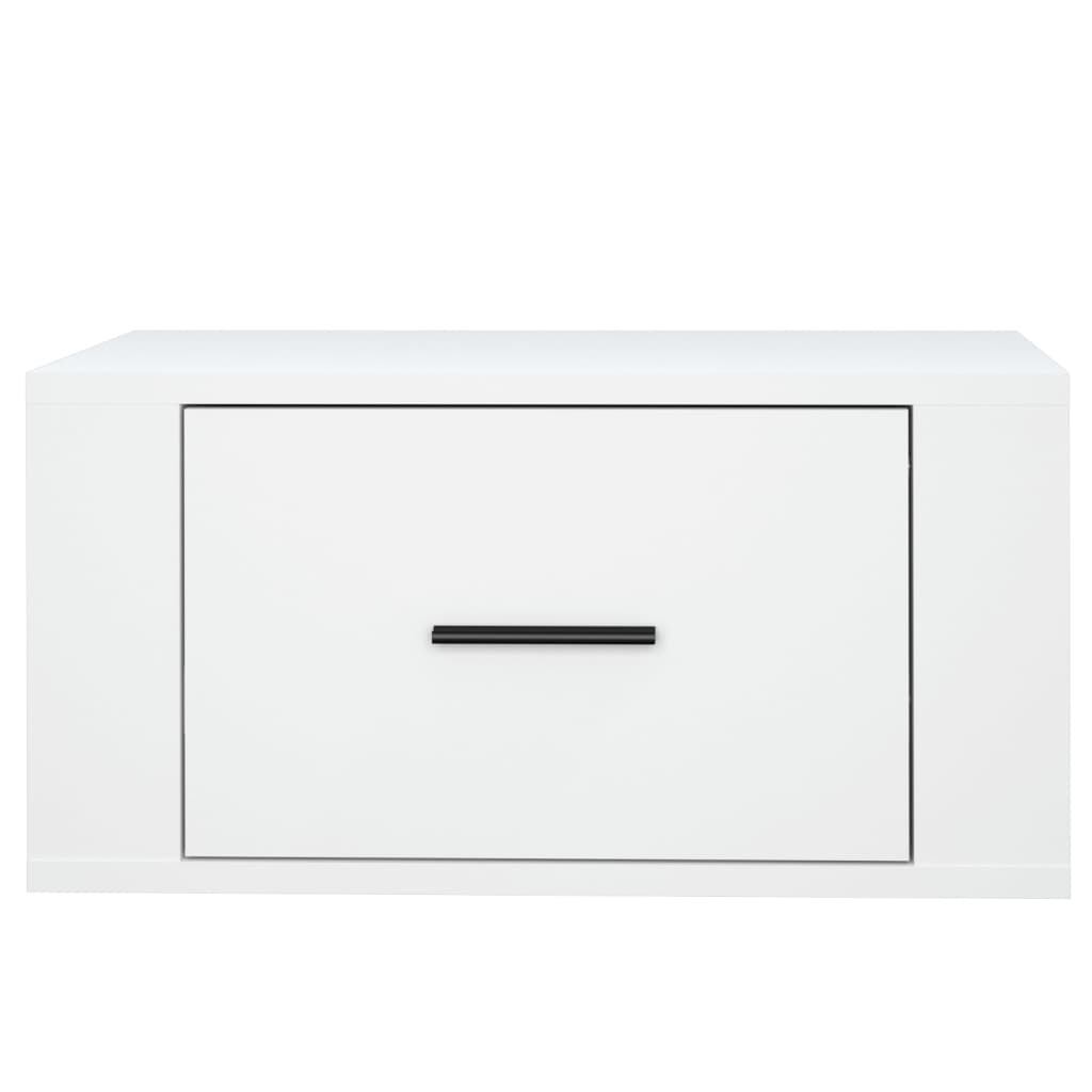 Comodini a Parete 2 pz Bianchi 50x36x25 cm