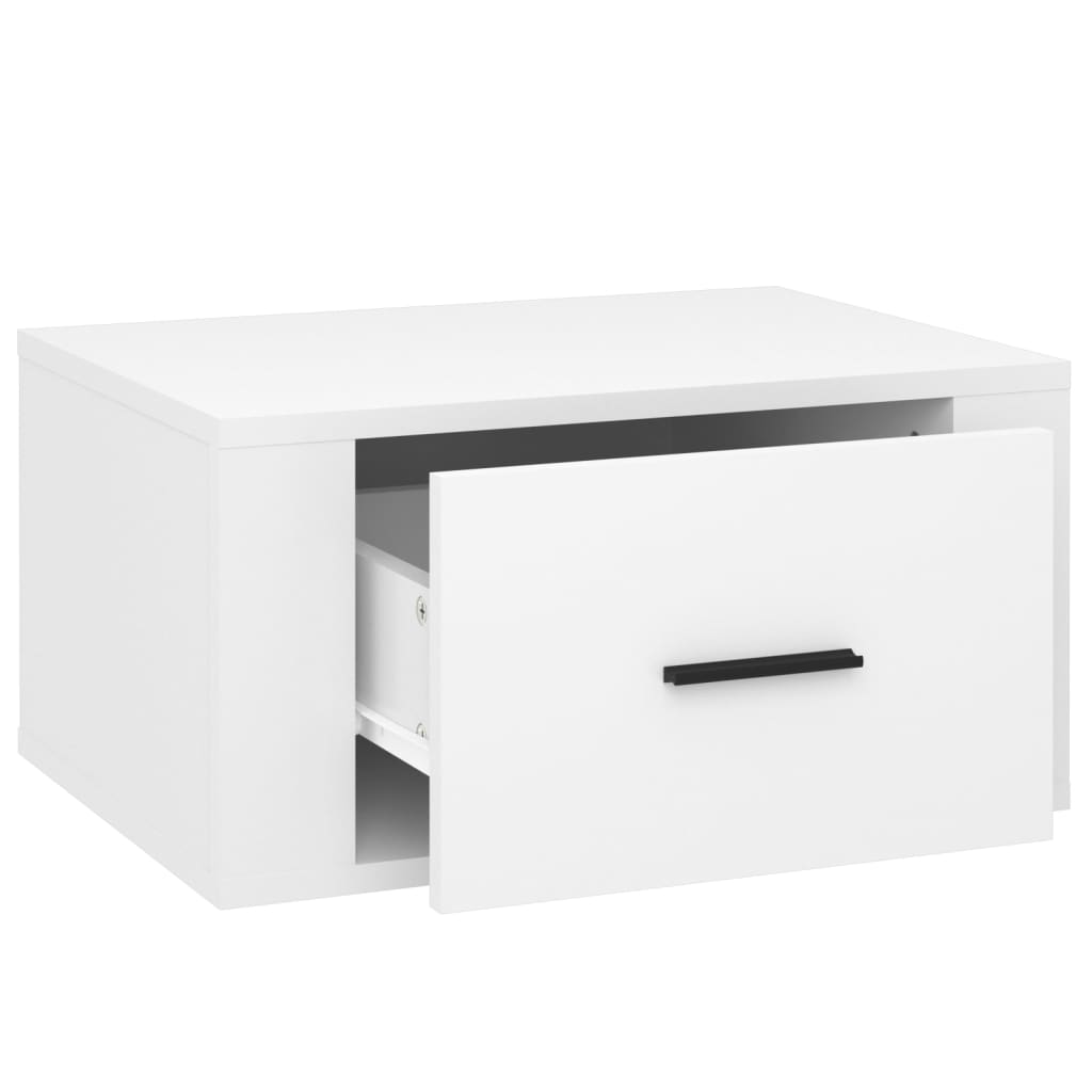 Comodini a Muro 2 pz Bianco Lucido 50x36x25 cm - homemem39