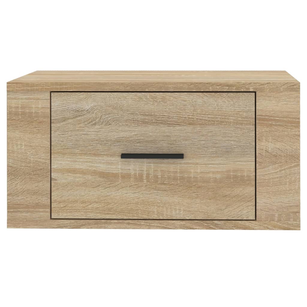 Comodini a Muro 2 pz Rovere Sonoma 50x36x25 cm