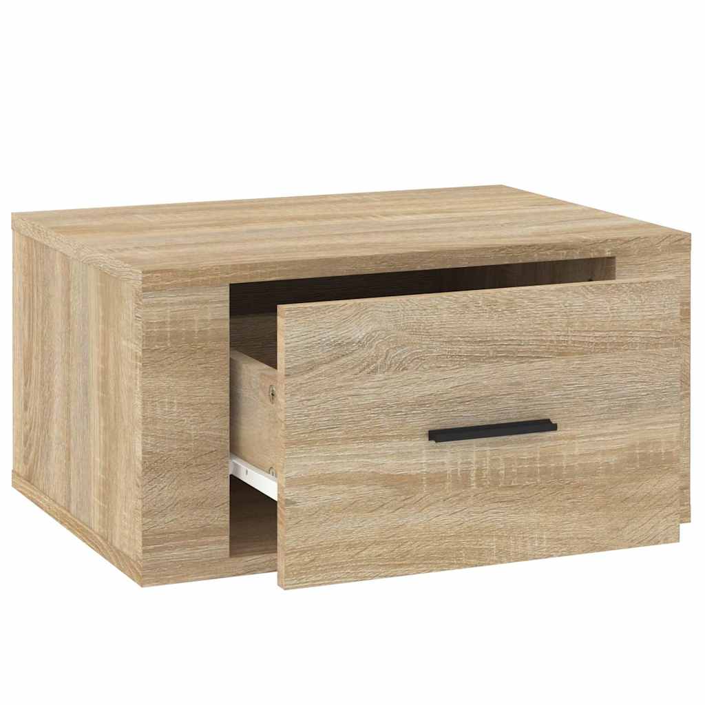 Comodini a Muro 2 pz Rovere Sonoma 50x36x25 cm