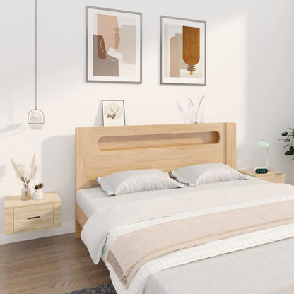 Comodini a Muro 2 pz Rovere Sonoma 50x36x25 cm