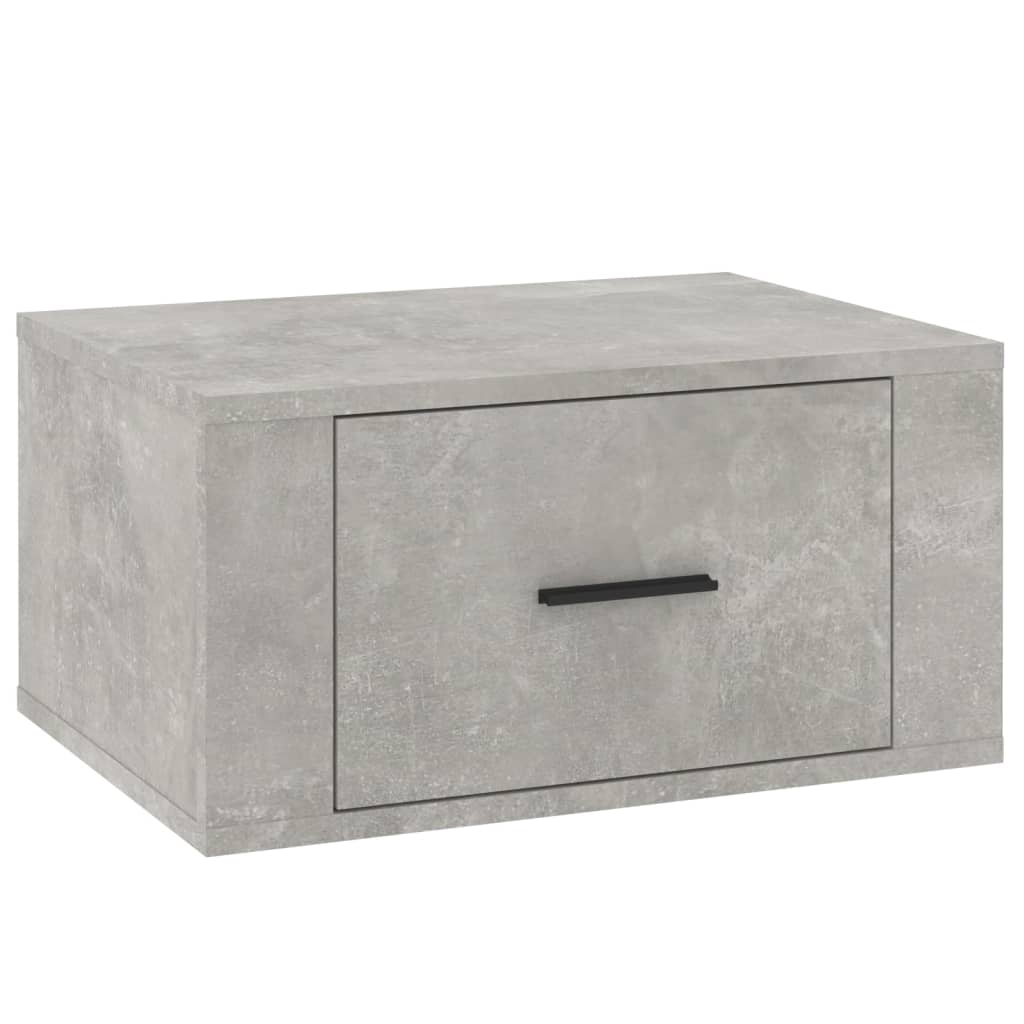 Comodino a Muro Grigio Cemento 50x36x25 cm - homemem39