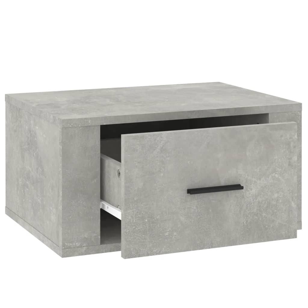 Comodino a Muro Grigio Cemento 50x36x25 cm - homemem39