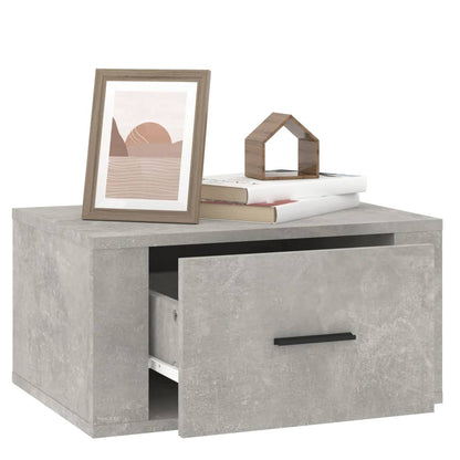 Comodini a Muro 2 pz Grigio Cemento 50x36x25 cm - homemem39