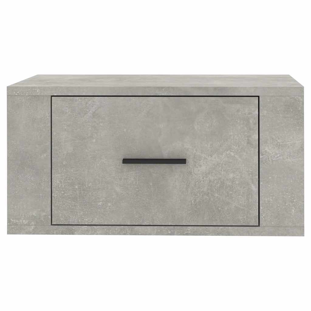Comodini a Muro 2 pz Grigio Cemento 50x36x25 cm