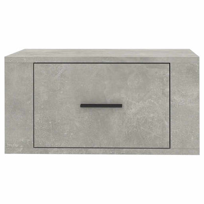 Comodini a Muro 2 pz Grigio Cemento 50x36x25 cm