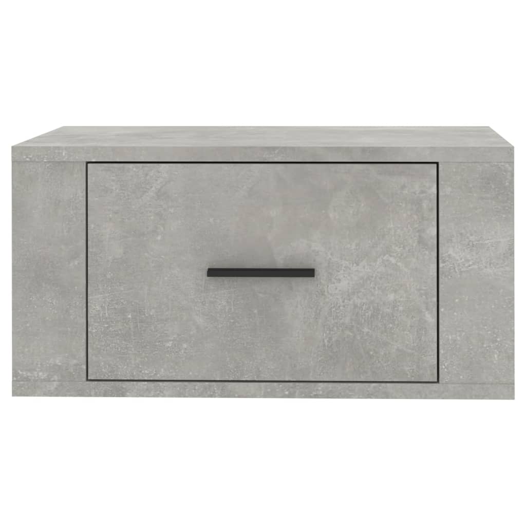 Comodini a Muro 2 pz Grigio Cemento 50x36x25 cm