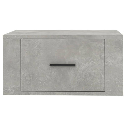 Comodini a Muro 2 pz Grigio Cemento 50x36x25 cm