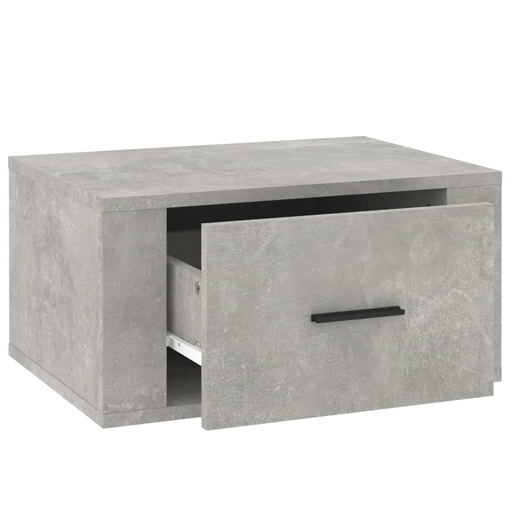 Comodini a Muro 2 pz Grigio Cemento 50x36x25 cm - homemem39