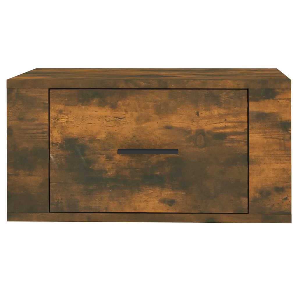 Comodini a Muro 2 pz Rovere Fumo 50x36x25 cm