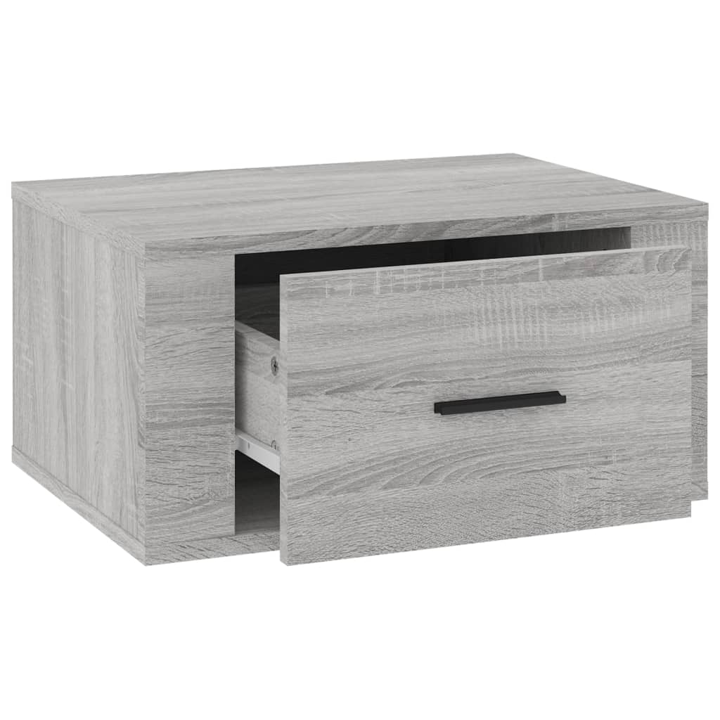 Comodino a Muro Grigio Sonoma 50x36x25 cm - homemem39