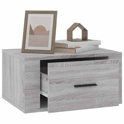 Comodini a Muro 2 pz Grigio Sonoma 50x36x25 cm