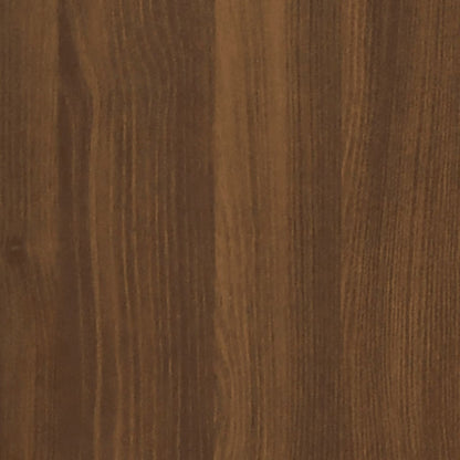 Comodino a Muro Rovere Marrone 50x36x25 cm