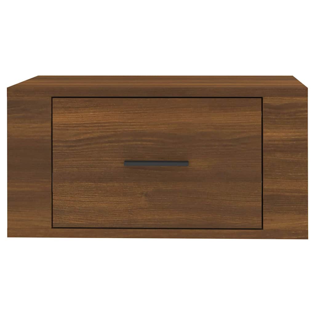 Comodini a Muro 2 pz Rovere Marrone 50x36x25 cm