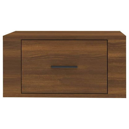 Comodini a Muro 2 pz Rovere Marrone 50x36x25 cm