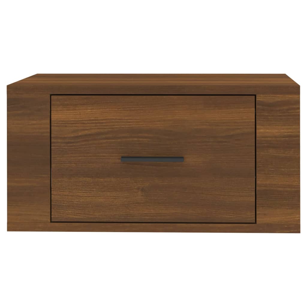 Comodini a Muro 2 pz Rovere Marrone 50x36x25 cm