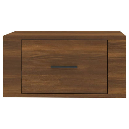 Comodini a Muro 2 pz Rovere Marrone 50x36x25 cm