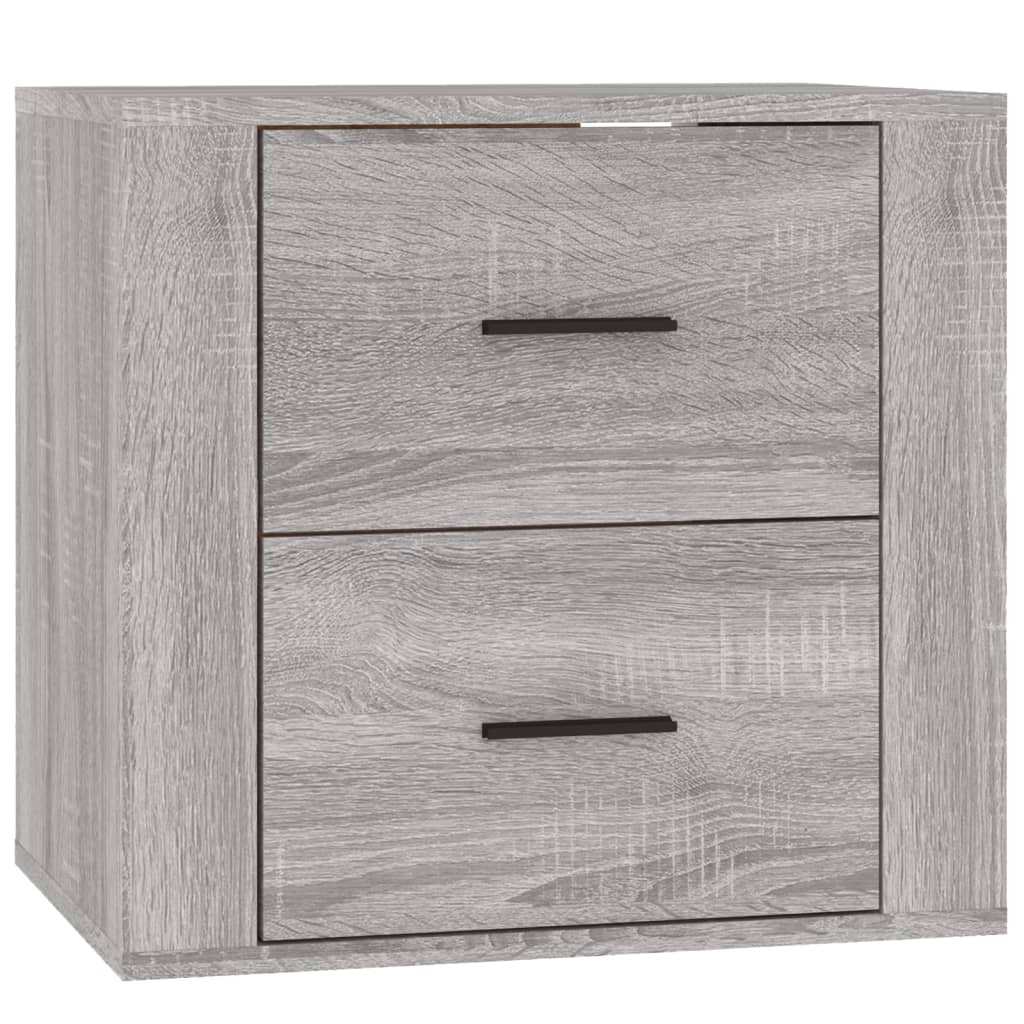 Comodino a Muro Grigio Sonoma 50x36x47 cm - homemem39
