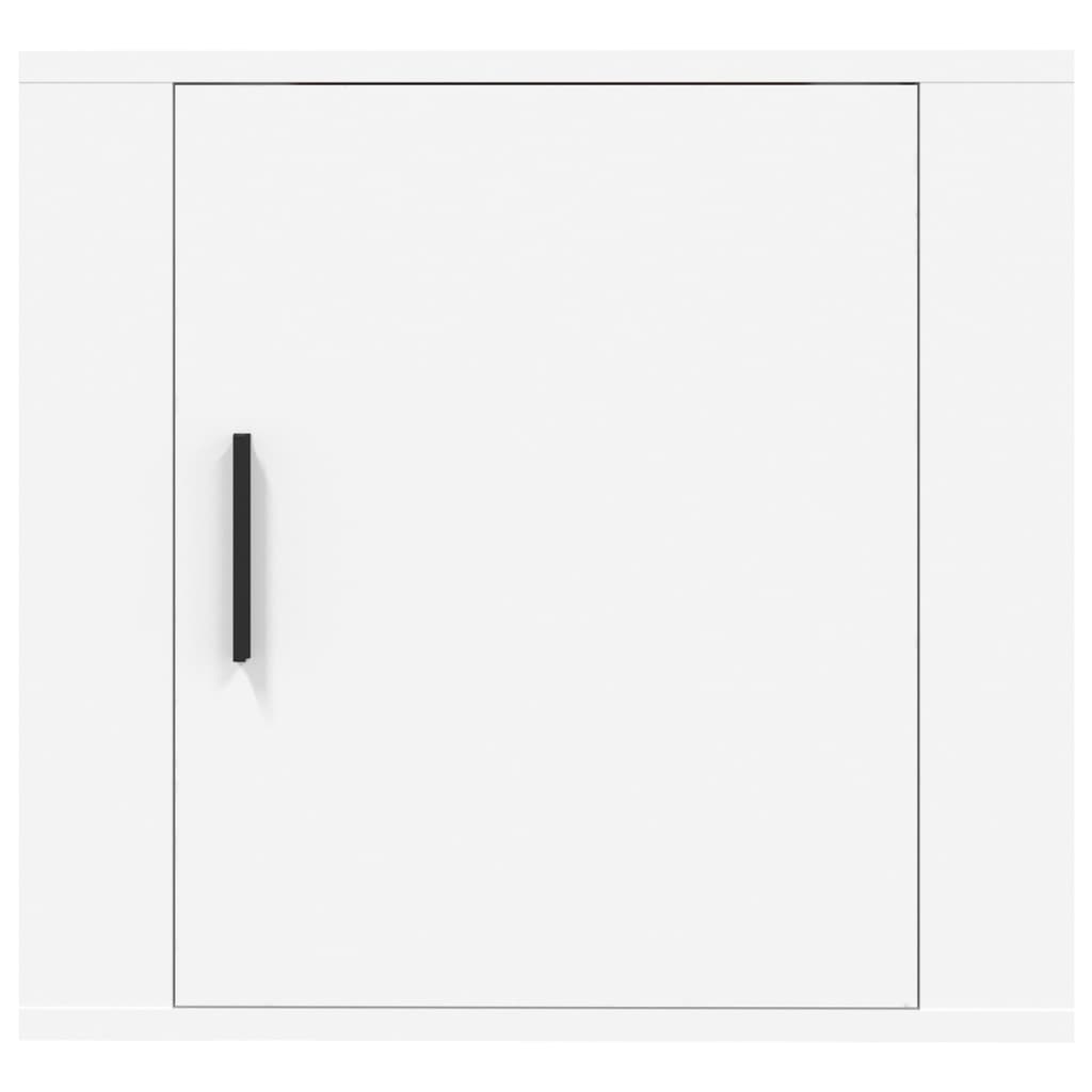 Comodini a Muro 2 pz Bianchi 50x36x47 cm