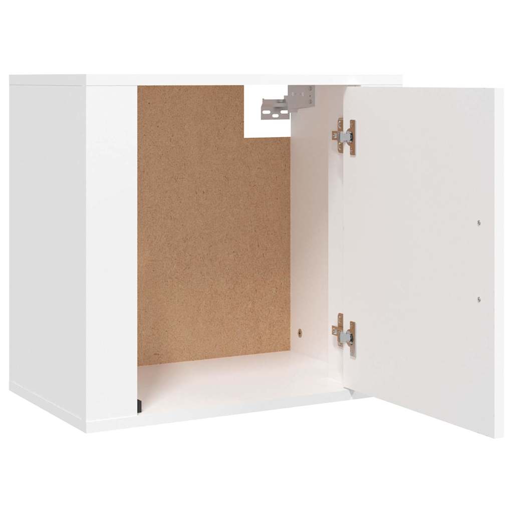 Comodini a Muro 2 pz Bianchi 50x36x47 cm