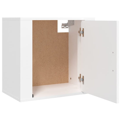 Comodini a Muro 2 pz Bianchi 50x36x47 cm