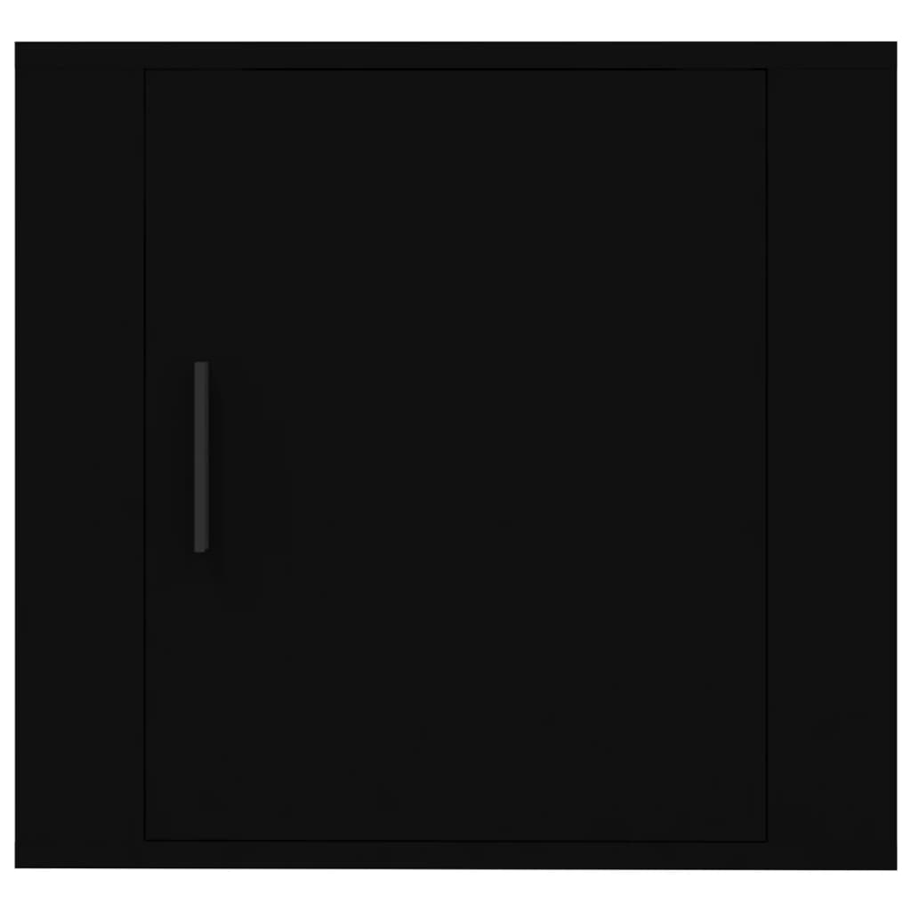 Comodini a Muro 2 pz Nero 50x30x47 cm