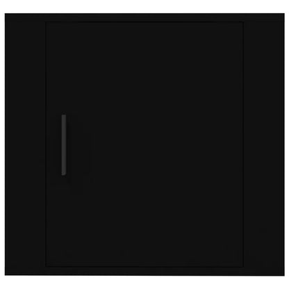 Comodini a Muro 2 pz Nero 50x30x47 cm
