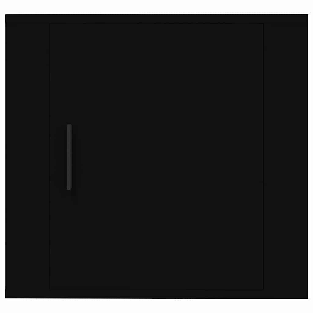 Comodini a Muro 2 pz Nero 50x30x47 cm
