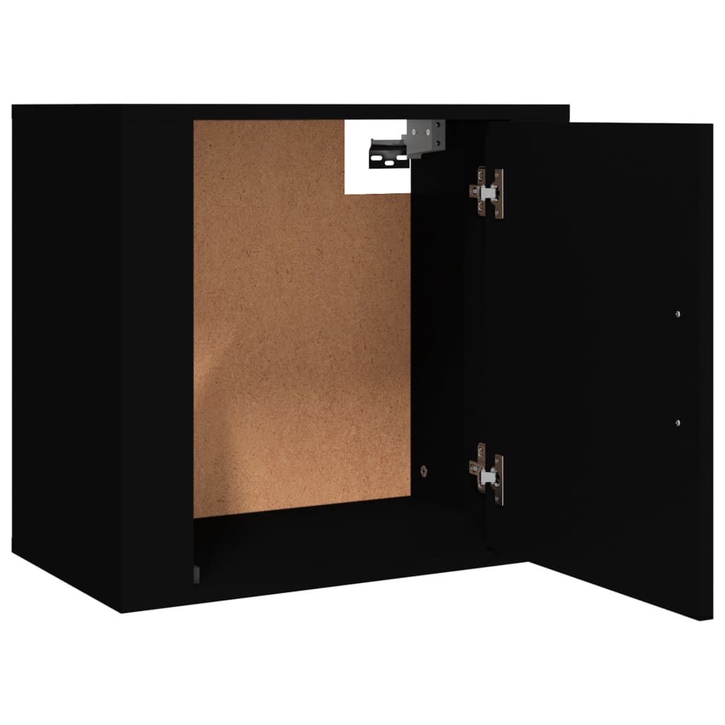 Comodini a Muro 2 pz Nero 50x30x47 cm - homemem39
