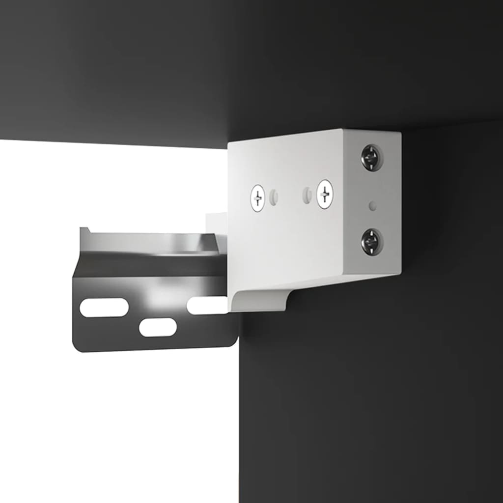 Comodini a Muro 2 pz Nero 50x30x47 cm - homemem39