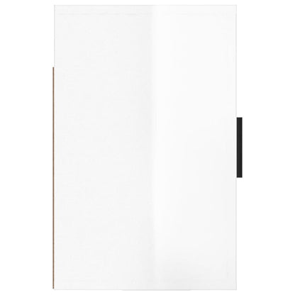 Comodini a Muro 2 pz Bianco Lucido 50x30x47 cm