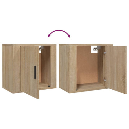 Comodini a Muro 2 pz Rovere Sonoma 50x30x47 cm