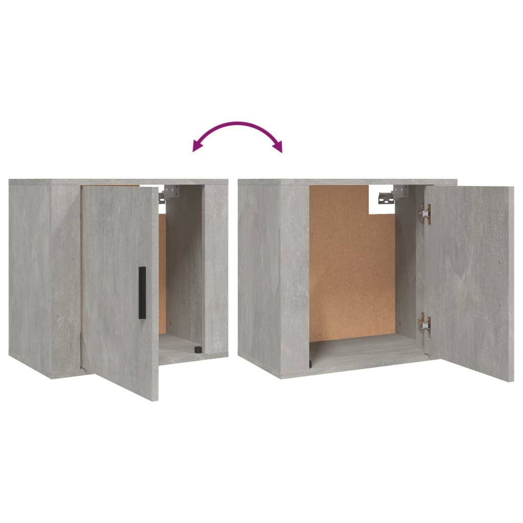 Comodini a Muro 2 pz Bianchi 50x30x47 cm