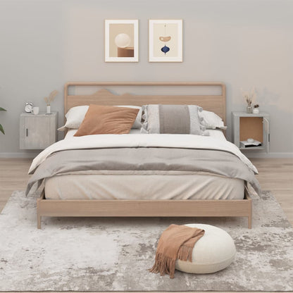 Comodini a Muro 2 pz Bianchi 50x30x47 cm
