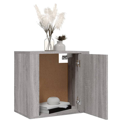 Comodini a Muro 2 pz Grigio Sonoma 50x30x47 cm