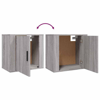 Comodini a Muro 2 pz Grigio Sonoma 50x30x47 cm