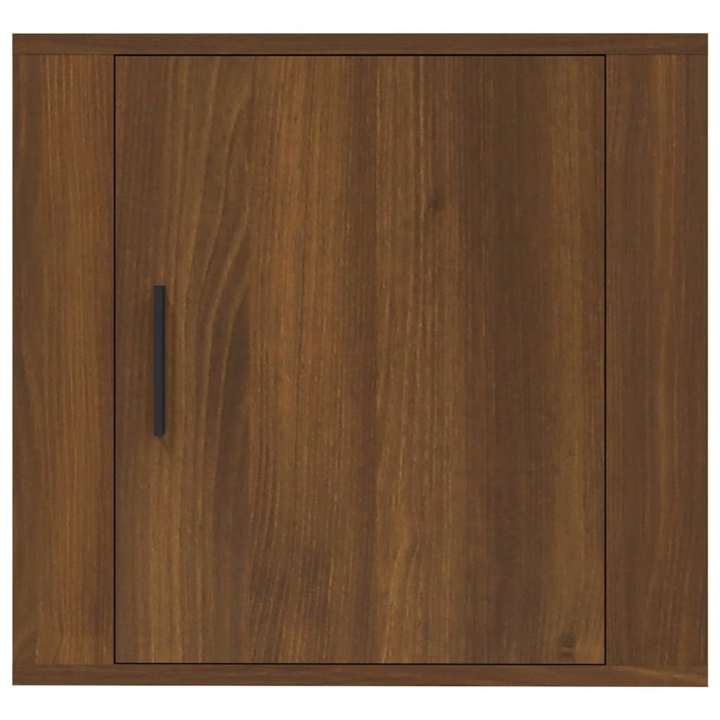 Comodini a Muro 2 pz Rovere Marrone 50x30x47 cm