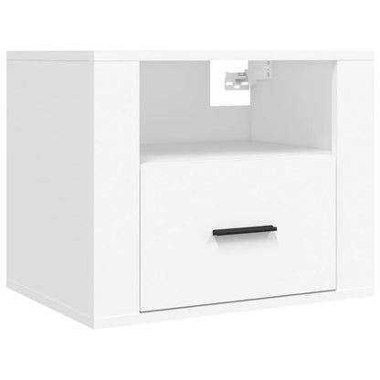 Comodino a Muro Bianco 50x36x40 cm | homemem39