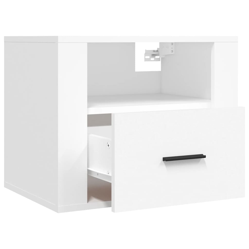 Comodino a Muro Bianco 50x36x40 cm | homemem39