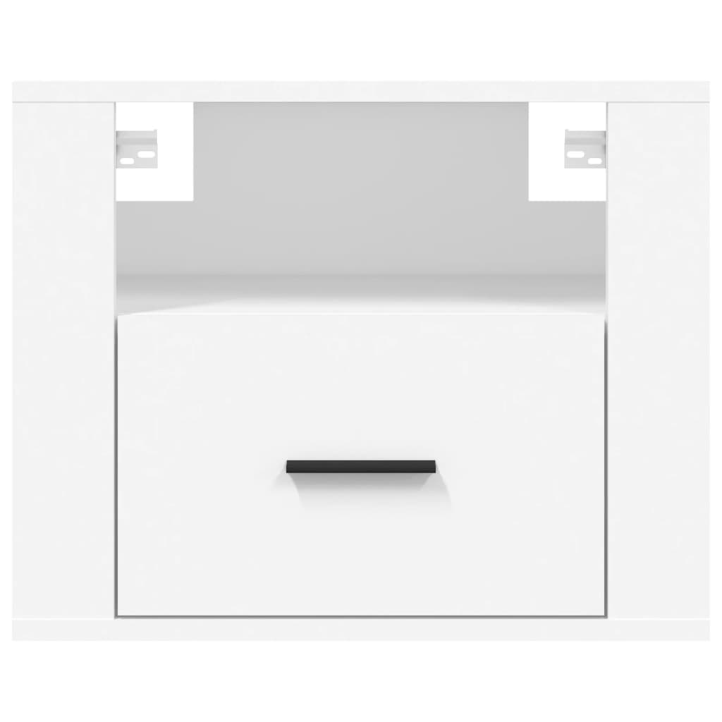 Comodini a Muro 2 pz Bianchi 50x36x40 cm