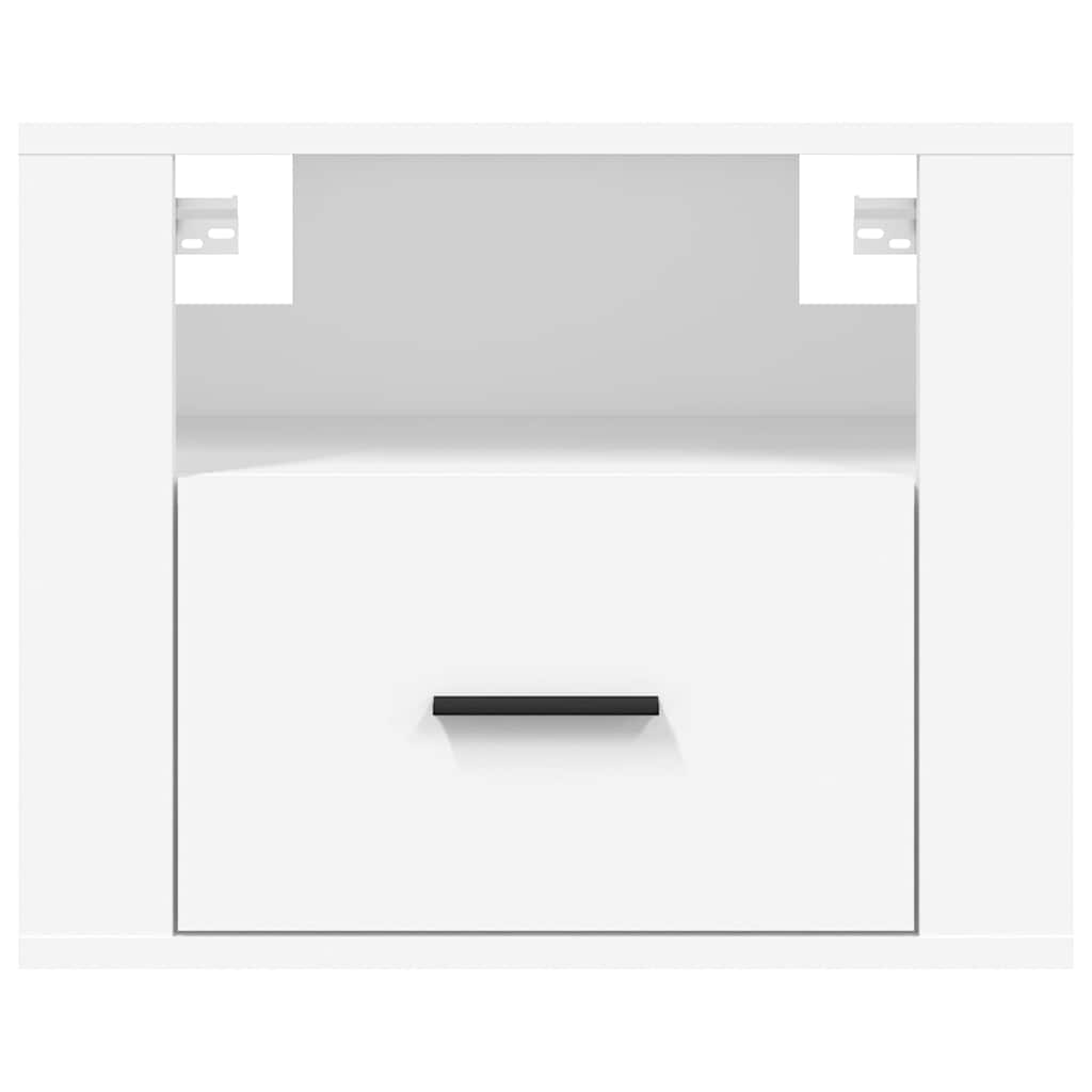 Comodini a Muro 2 pz Bianchi 50x36x40 cm