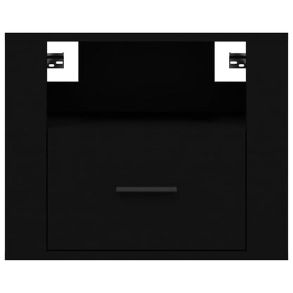 Comodini a Muro 2 pz Nero 50x36x40 cm