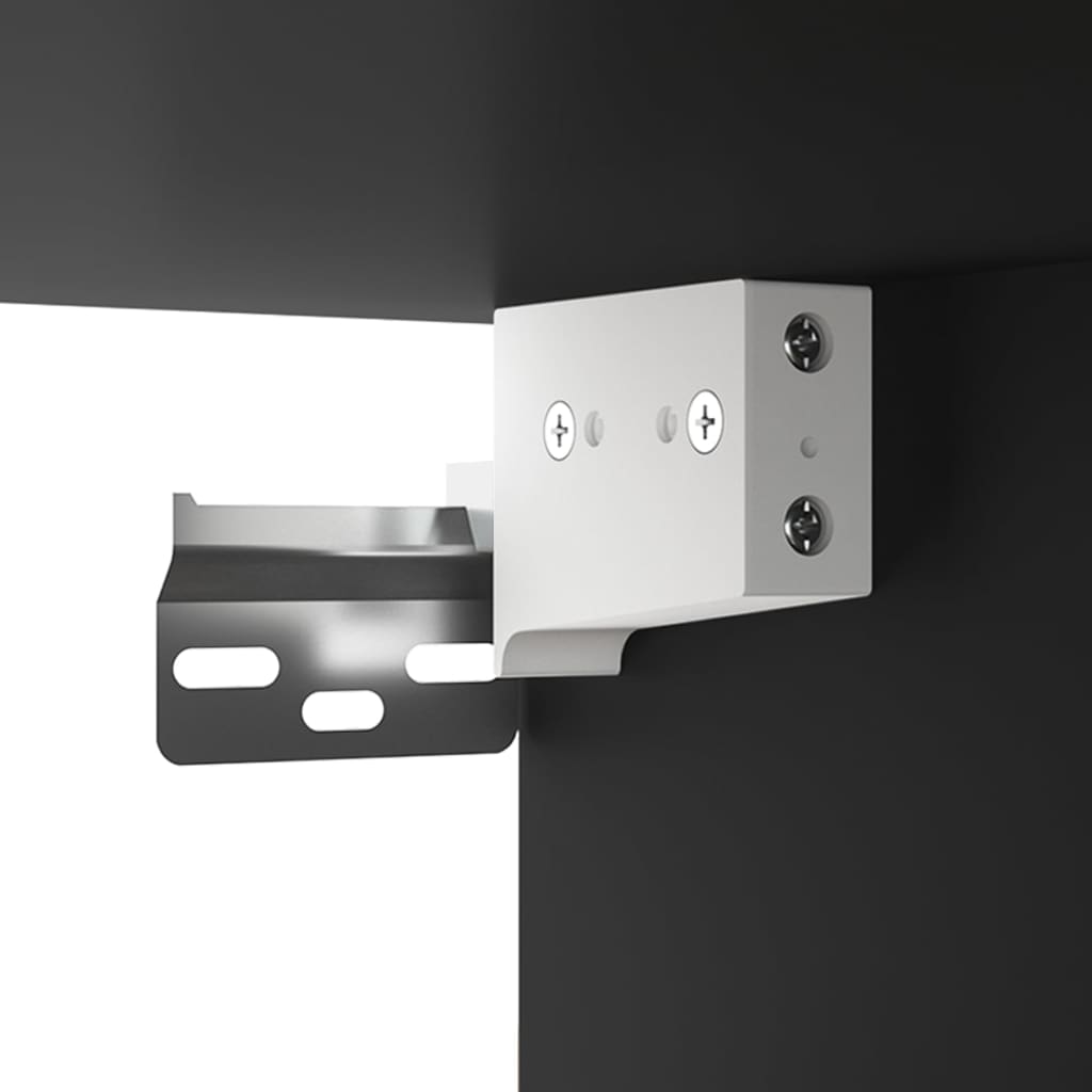 Comodini a Muro 2 pz Nero 50x36x40 cm