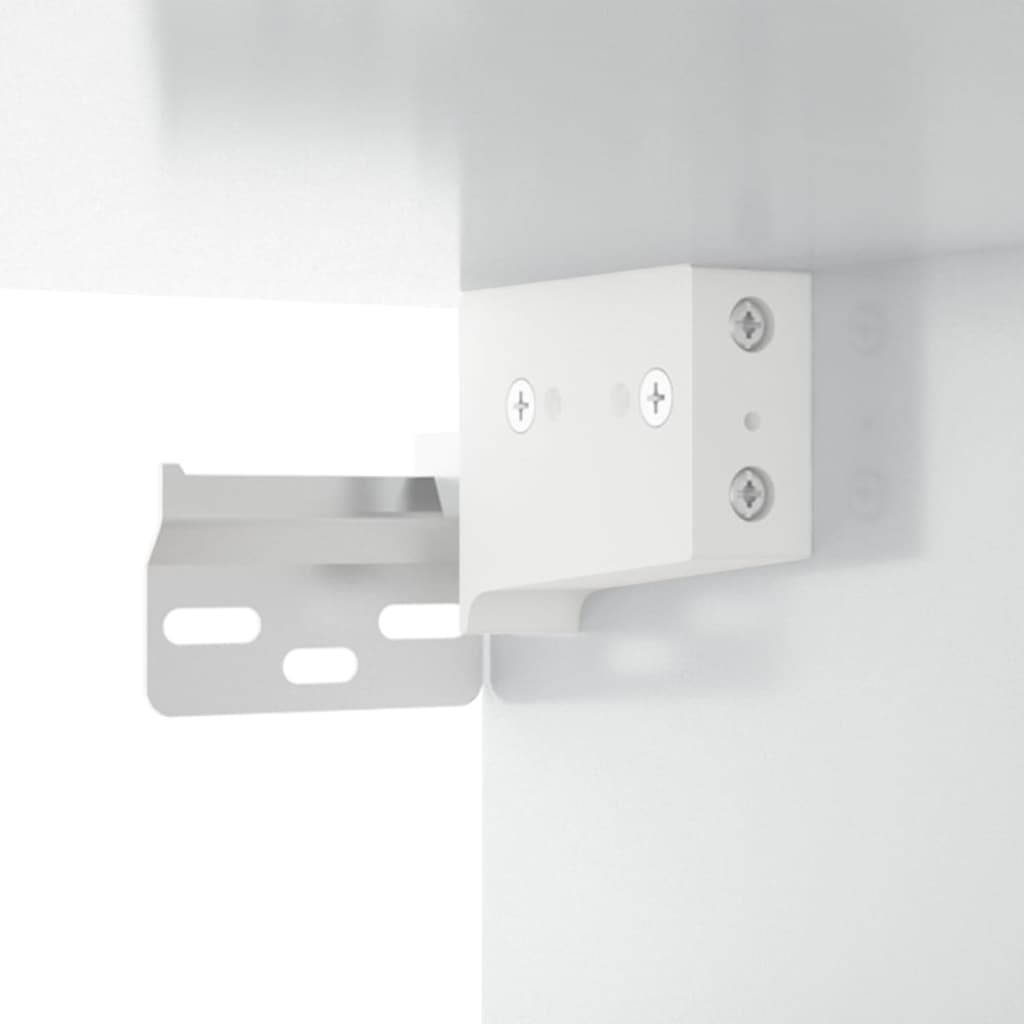 Comodini a Muro 2 pz Bianco Lucido 50x36x40 cm